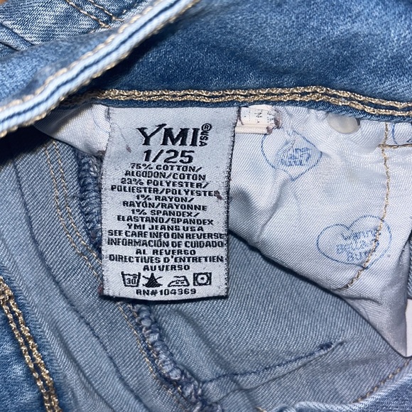 YMI Mid Rise Color Washed Ripped Jeans - Picture 3 of 3